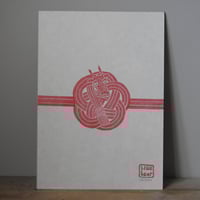 Image 4 of red dragon knot print