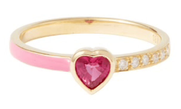 Image of Unhada Ruby Heart Tea Party Ring