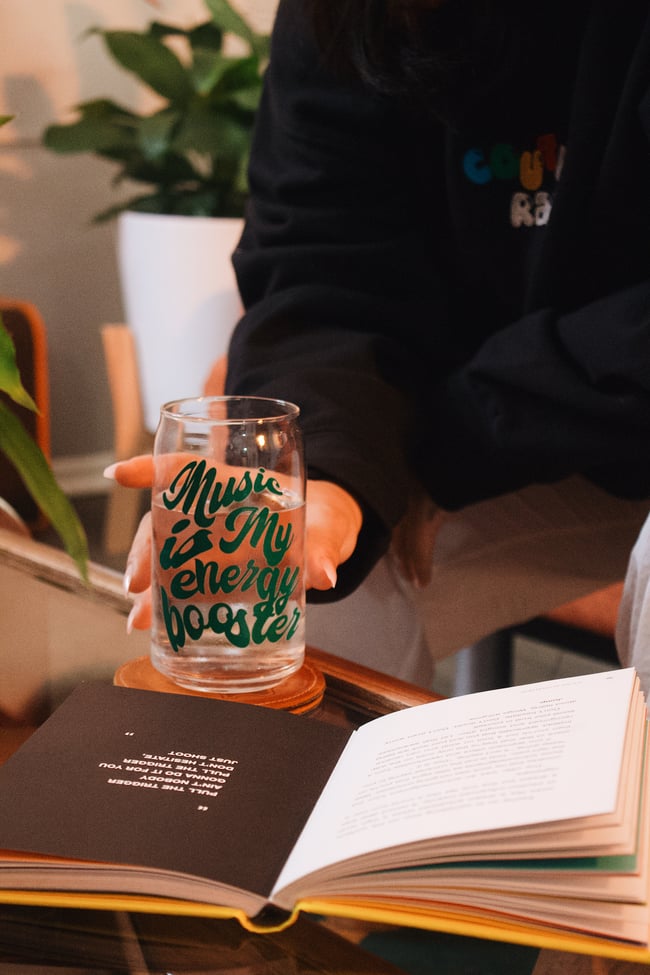 Couture'd Radio: 'Music Is My Energy Booster' Glassware