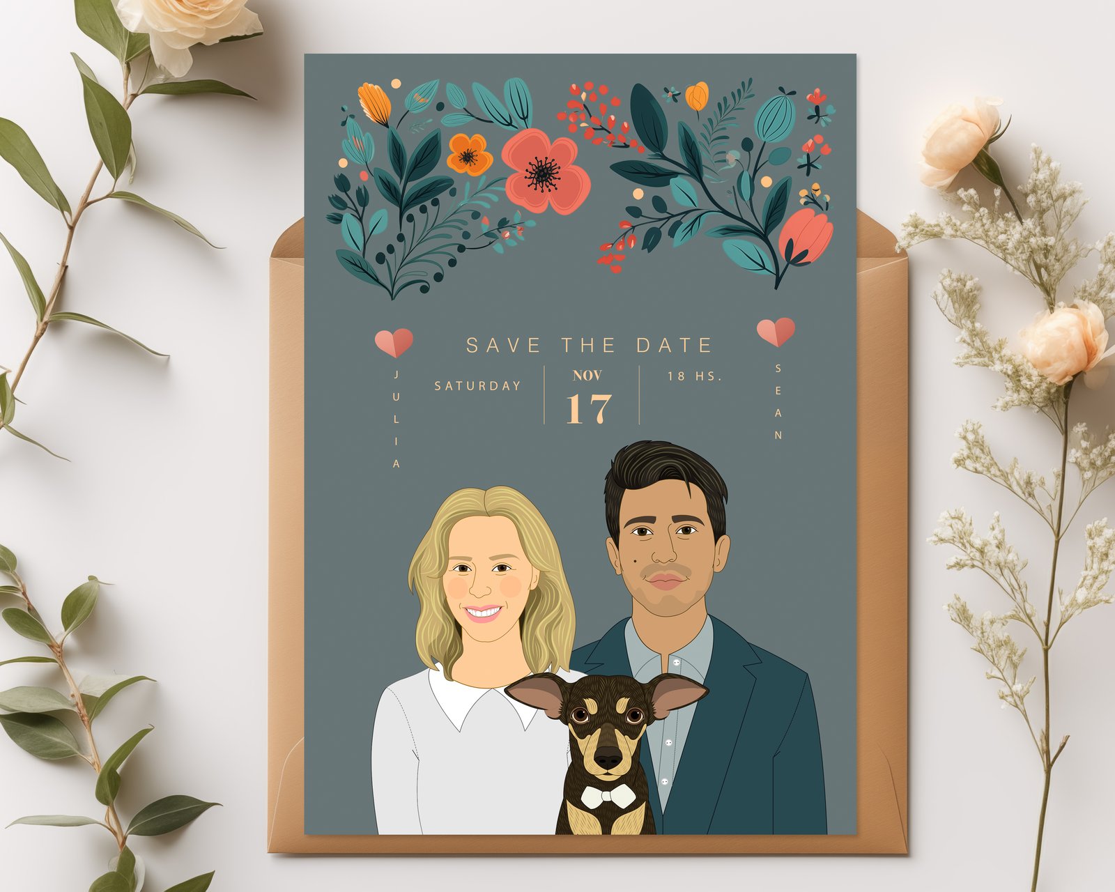 Save the Date Cards Wedding Invitation Wedding Illustration Custom Portrait Custom Wedding Card Custom outlet Wedding Invitation Wedding Portrait