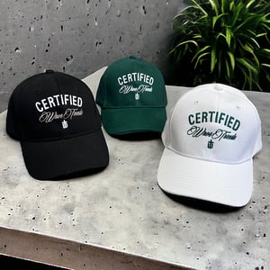 Image of WHITE/FOREST GREEN CERTIFIED CAP