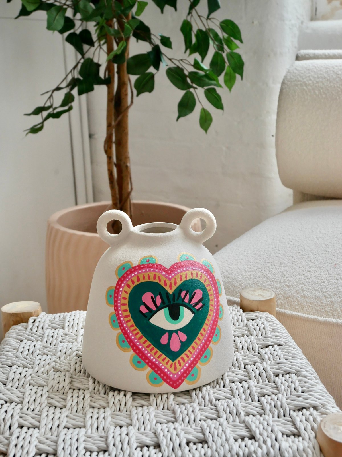 Istanbul Heart Vase ~ Green