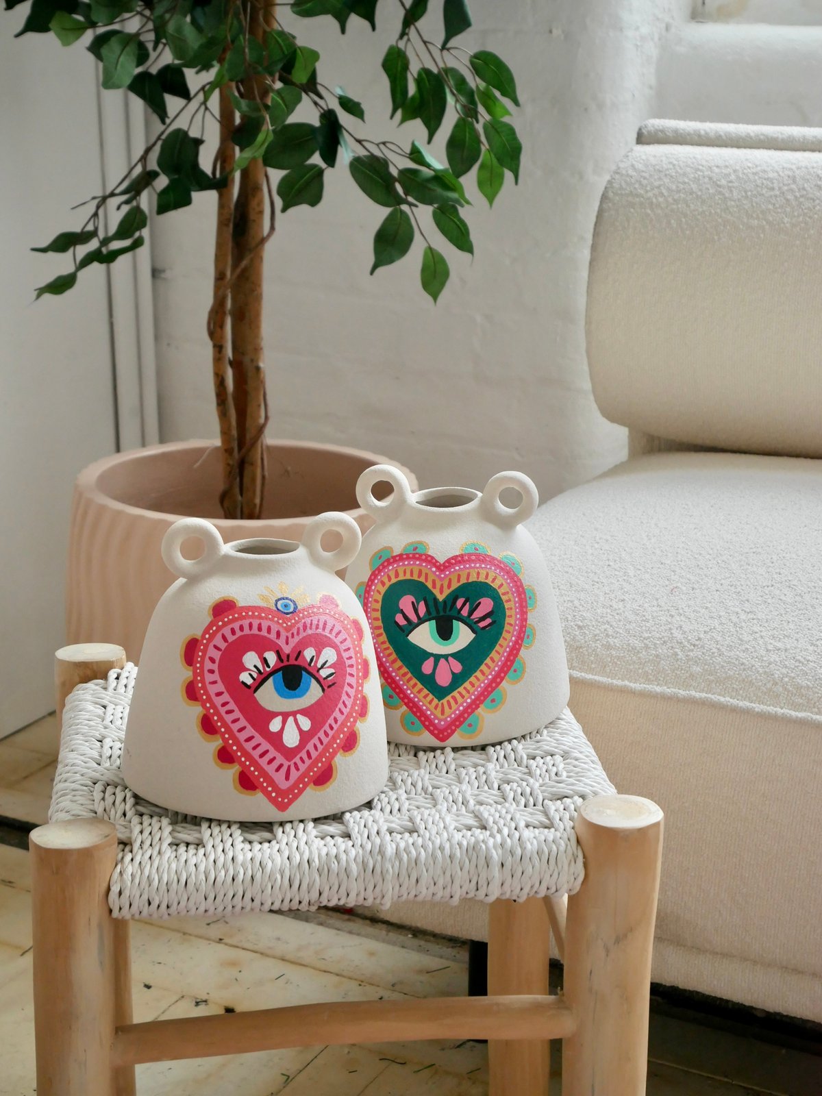 Istanbul Heart Vase ~ Pink