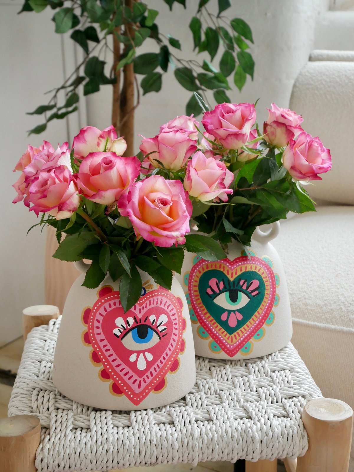 Istanbul Heart Vase ~ Pink