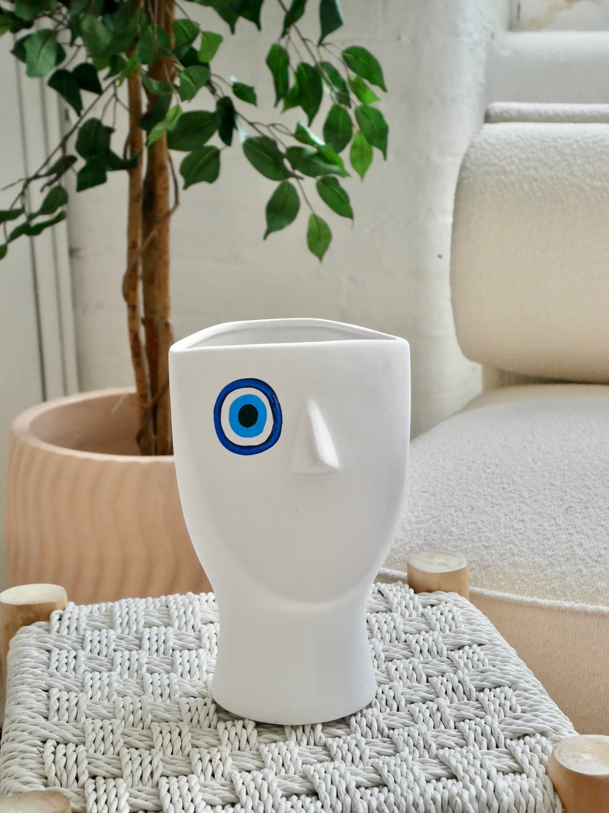 Santorini Eye Vase