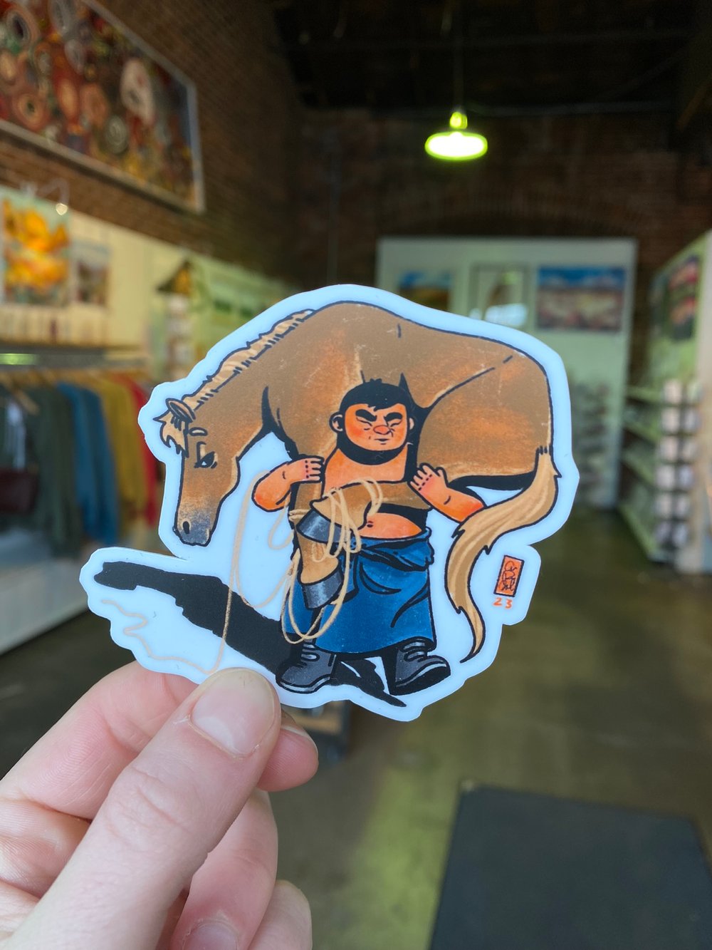 STRONG MAN STICKER