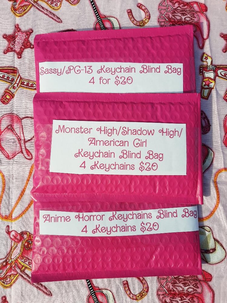 Image of 4 Each Keychain Blind Bags