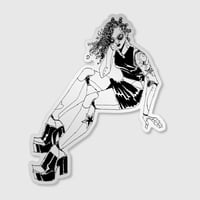 Android Girl Mirror Sticker