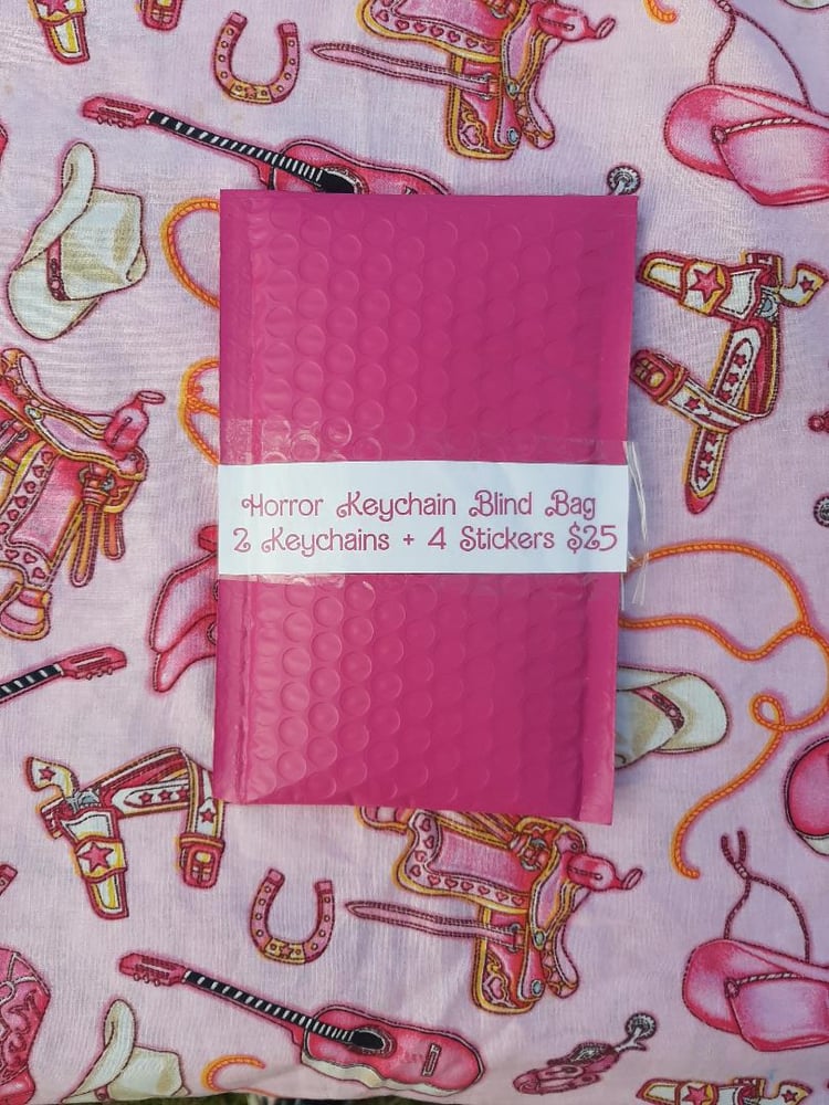 Image of 2 Keychains + 4 Stickers Horror Blind Bag