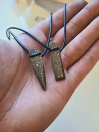 Image 2 of Custom stainless Damascus pendant