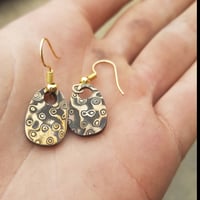 Image 1 of Custom Damascus earrings