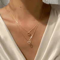 Gold Crystal Heart Necklace