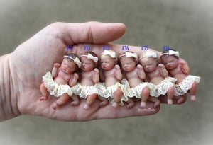 Image of "Ella" 1:12 scale miniature resin baby girl number 11 of 26
