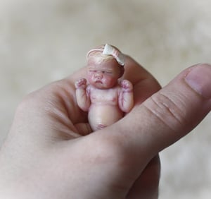 Image of "Ella" 1:12 scale miniature resin baby girl number 13 of 26