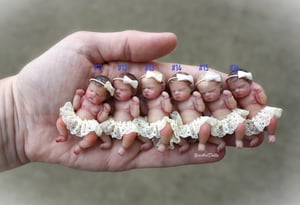 Image of "Ella" 1:12 scale miniature resin baby girl number 14 of 26