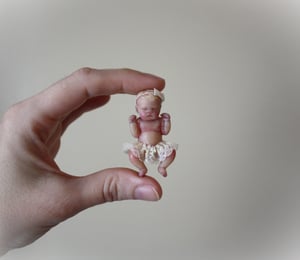 Image of "Ella" 1:12 scale miniature resin baby girl number 15 of 26
