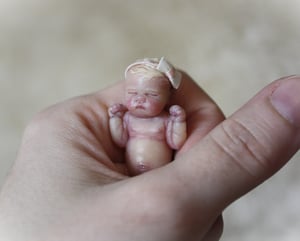 Image of "Ella" 1:12 scale miniature resin baby girl number 15 of 26
