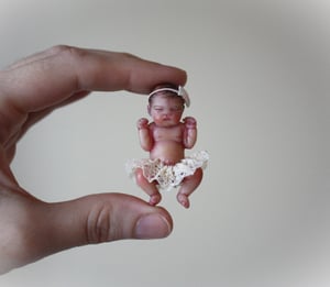 Image of "Ella" 1:12 scale miniature resin baby girl number 16 of 26