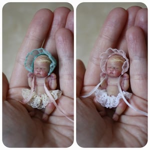 Image of "Ella" 1:12 scale miniature resin baby girl number 13 of 26