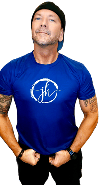 Image 2 of Navy Blue JH Brand 100 % Polyester Mens and Womens Designer Tee Shirt