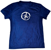Image 5 of Navy Blue JH Brand 100 % Polyester Mens and Womens Designer Tee Shirt