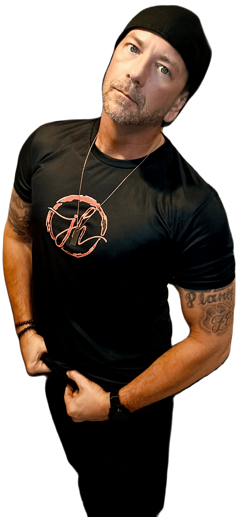 Black JH Brand 100 % Polyester Mens and Womens Designer Tee Shirt