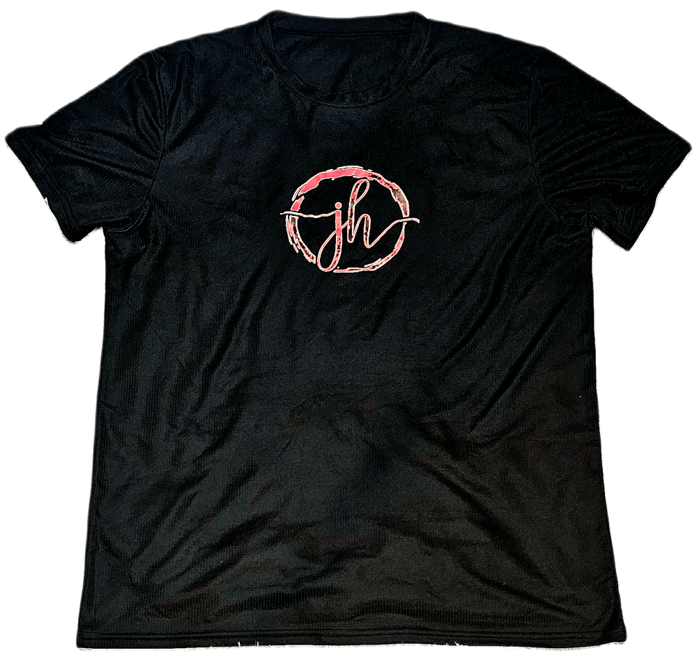Black JH Brand 100 % Polyester Mens and Womens Designer Tee Shirt