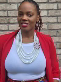 Image 4 of 5 Layer Pearl/ Delta Brooch Necklace, Bracelet & Earring Set!!