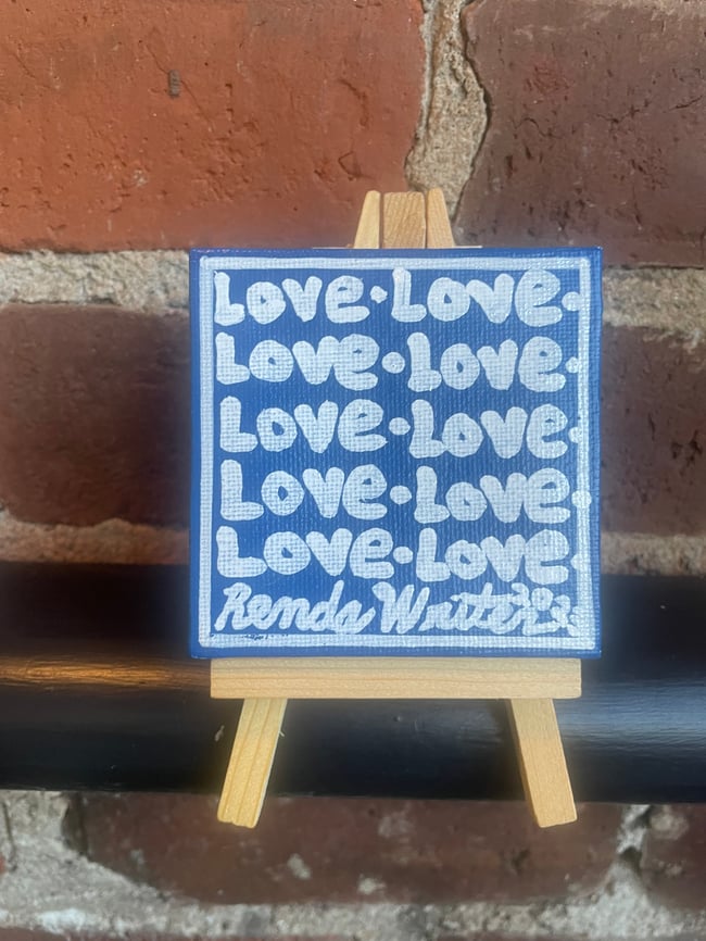 #8 ✍🏻 3” x 3” Canvas, 1 of 1 Original with FREE Easel