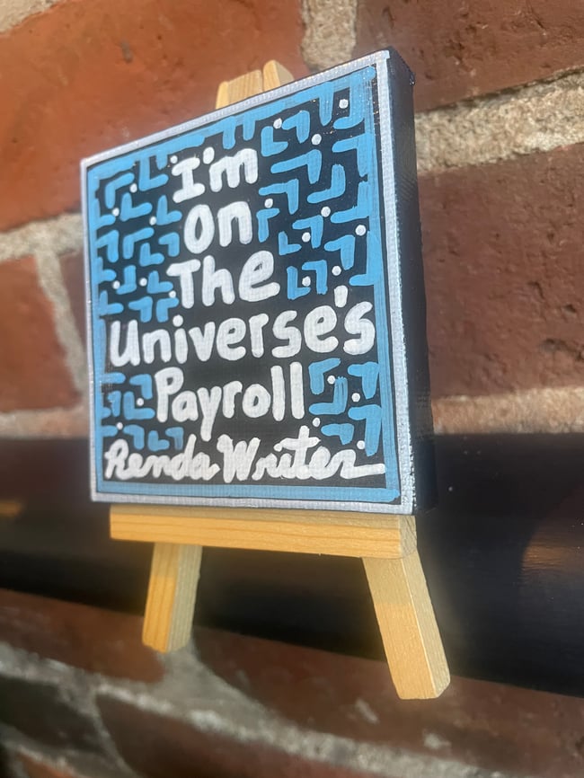 #9 ✍🏻 3” x 3” Canvas, 1 of 1 Original with FREE Easel