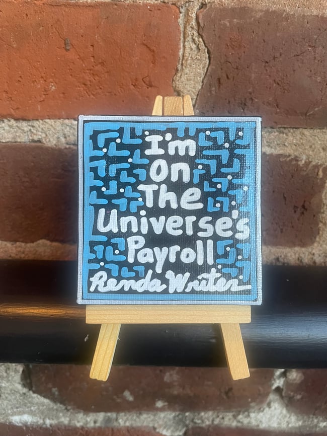 #9 ✍🏻 3” x 3” Canvas, 1 of 1 Original with FREE Easel