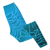 Image 5 of Blue Web Yoga Leggings