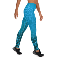 Image 1 of Blue Web Yoga Leggings