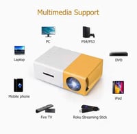 Mini Projector PVO Portable Projector Home Theater Media Player for Cartoon Kid Gift Outdoor Movie P