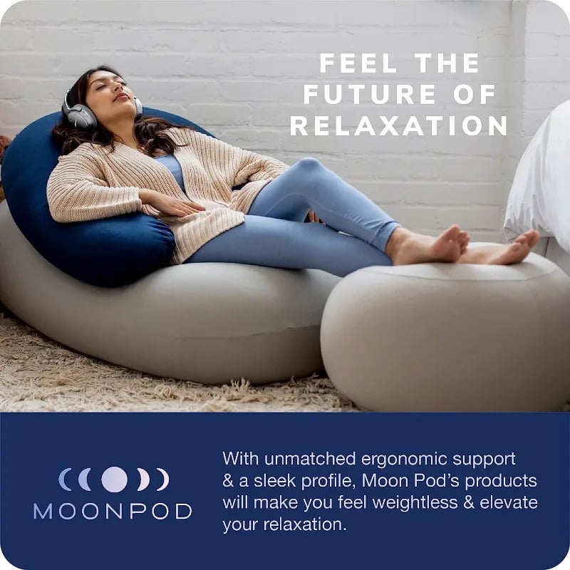 MOONPOD Bean Bag Chair Zero-Gravity for Stress Relief Comfort & Anytime Deep Relaxation 