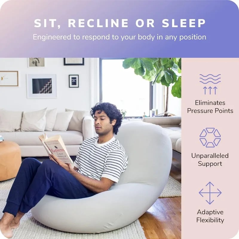 MOONPOD Bean Bag Chair Zero-Gravity for Stress Relief Comfort & Anytime Deep Relaxation 