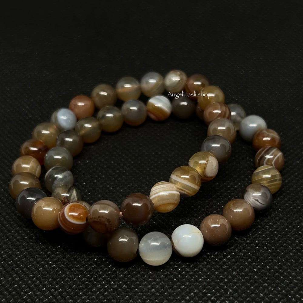 Coffee Lace Agate Bracelet (Dyed) (8MM)