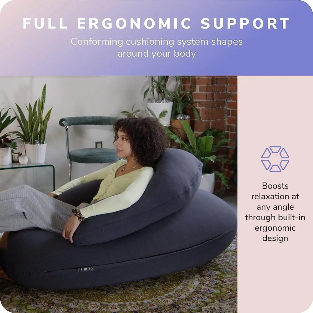 MOONPOD  Bean Bag Backrest Zero-Gravity Stress Relief Anxiety & Anytime Deep Relaxation