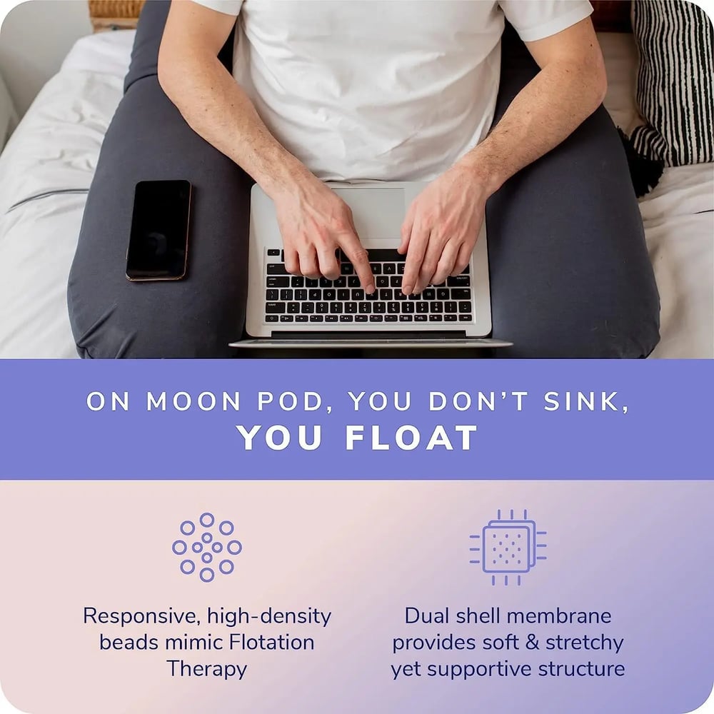 MOONPOD  Bean Bag Backrest Zero-Gravity Stress Relief Anxiety & Anytime Deep Relaxation