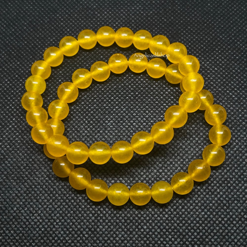 Yellow Chalcedony Bracelet (Dyed) (8MM)