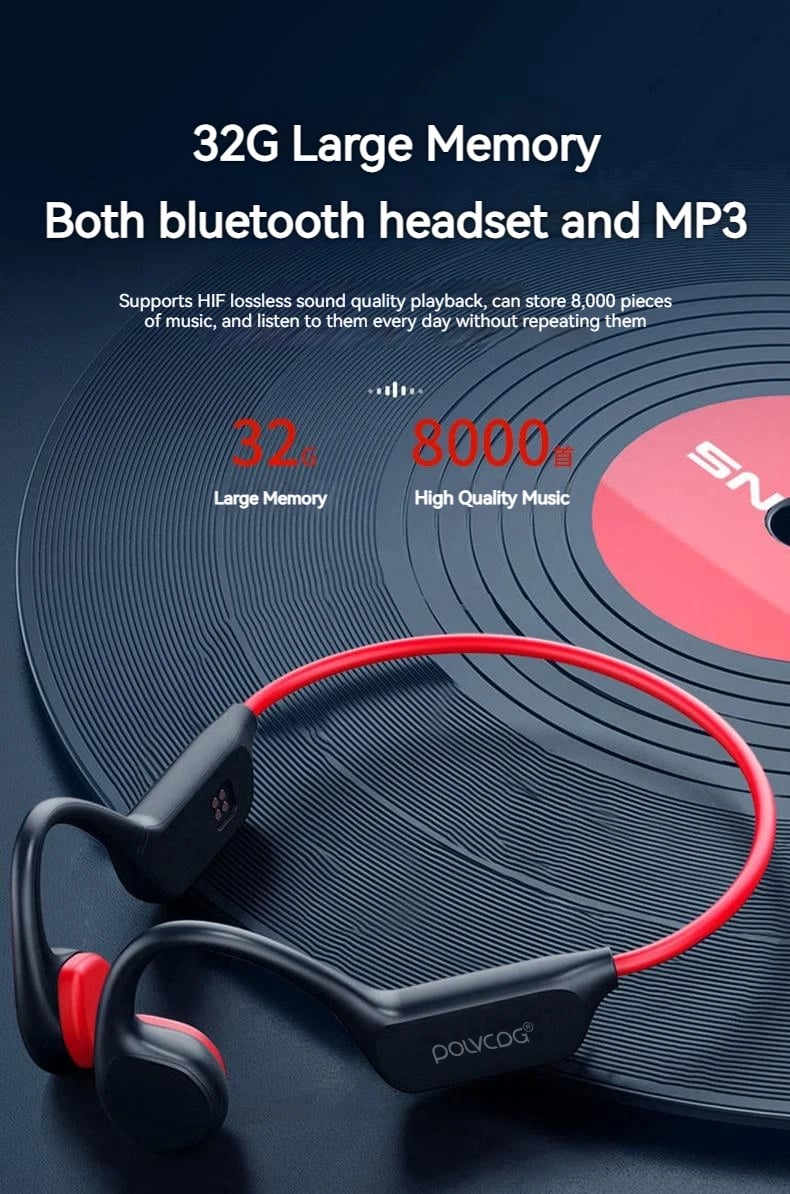 Bone Conduction Headset X7 IPX8 32.GB 5.3 Memory Bluetooth Wireless With microphone 