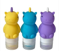 Image 1 of Yumbox Silicone Squeeze Bottle 3pcs / set Unicorn