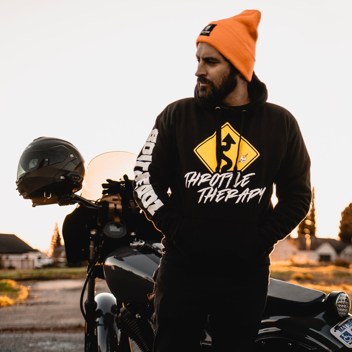 Throttle Therapy Hoodie *BoltHeadz Sleeve Print