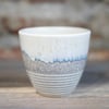 Ceramic cup white with crystals
