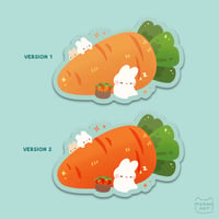 Image 2 of big carrot clear sticker