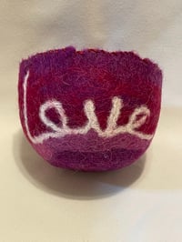 Image 1 of LOVE felted bowl