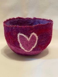 Image 2 of LOVE felted bowl
