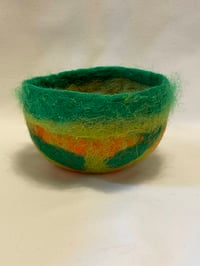Image 1 of Citrus color felted bowl