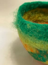 Image 3 of Citrus color felted bowl