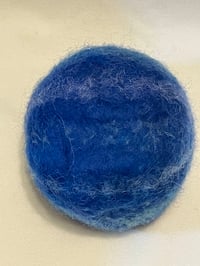 Image 2 of Blue ocean waves felted bowl